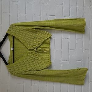 Twik crochet cotton green cardigan